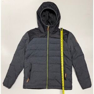 McKINLEY Cranbrook Boys Puffer Jacket XL Grey Black Down Fill Hooded MB239813‎